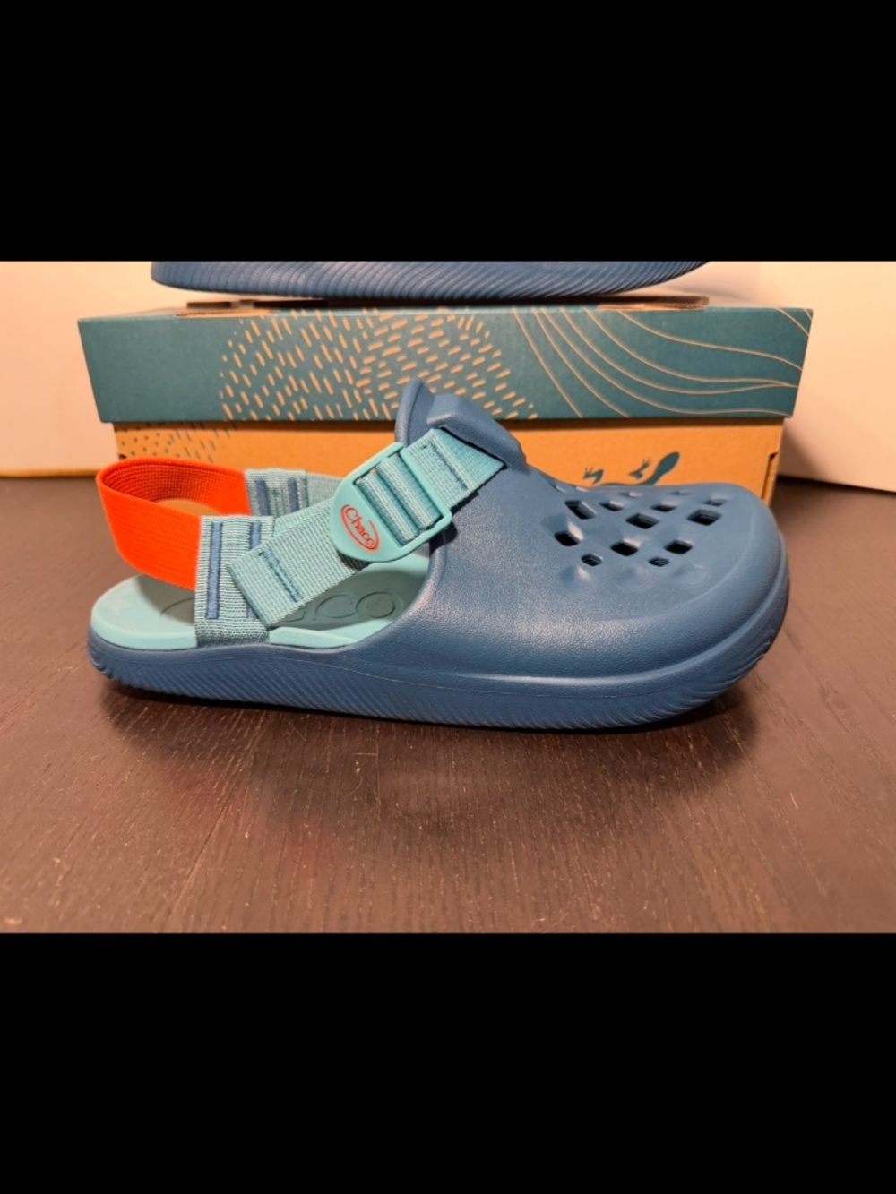 Chaco Chillos Clogs Sandals Shoes Ocean Blue Womans 9M